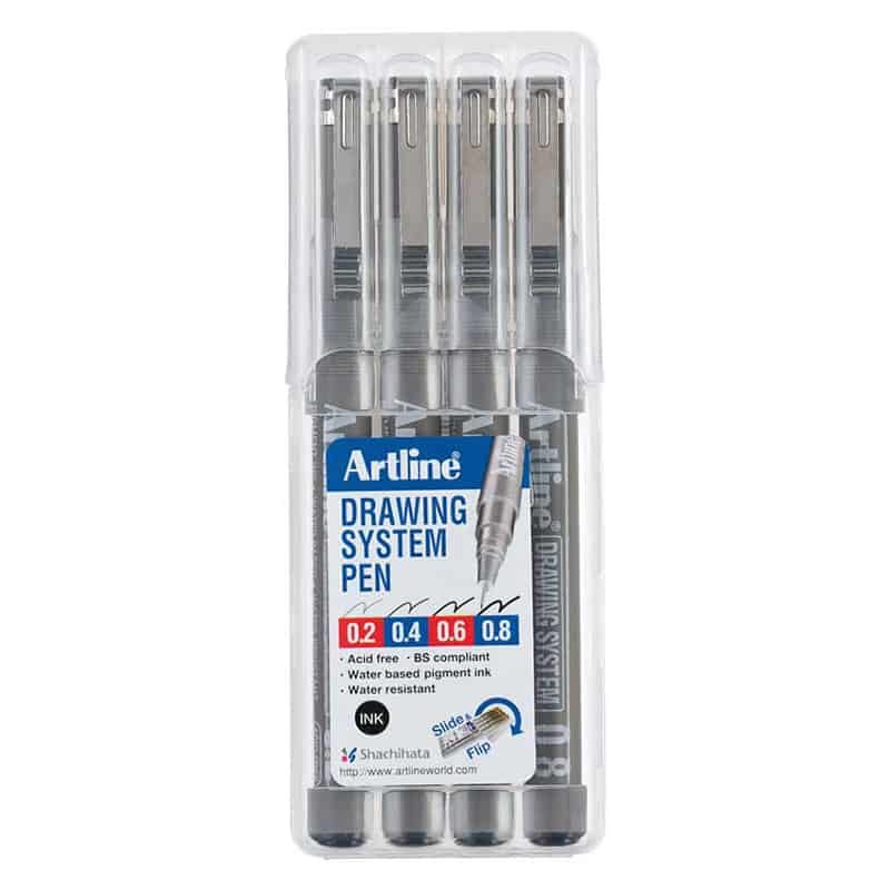 Artline tekenpennen 0,2 / 0,4 / 0,6 / 0,8