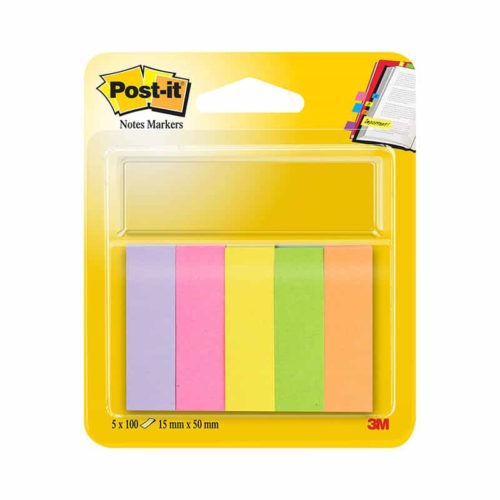 Post-it notes neon markers