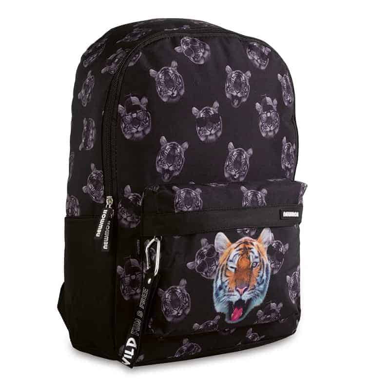 Lannoo Rugzak Art Tiger black/allover
