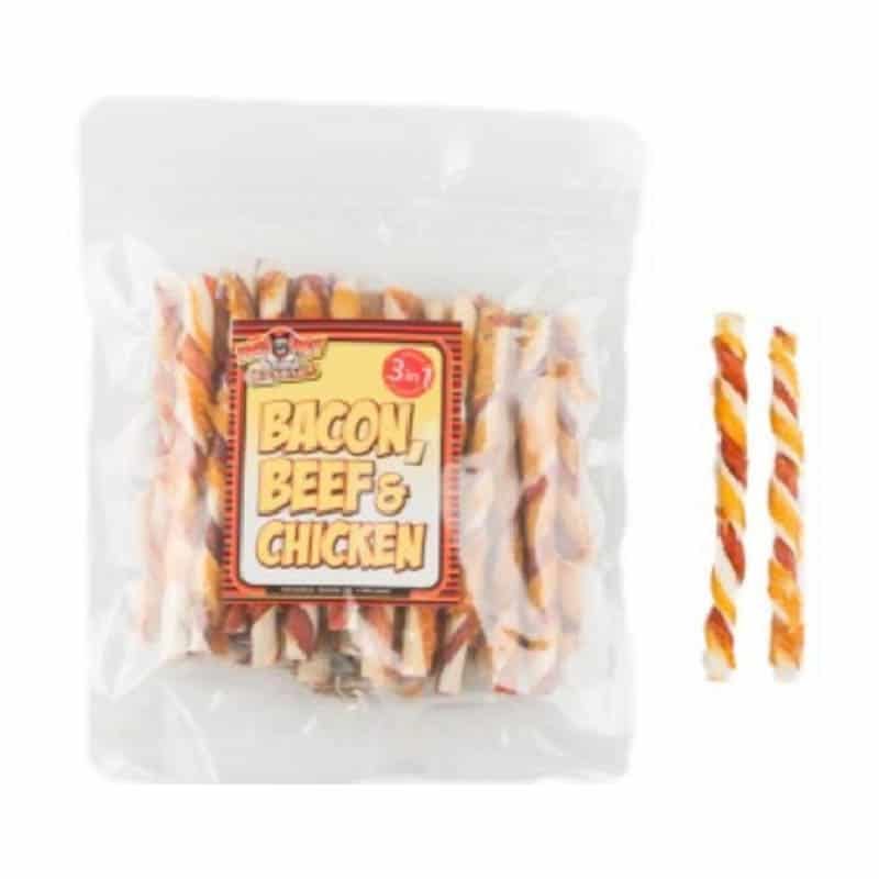 Boomy Bacon, beef & chicken sticks (30 stuks)