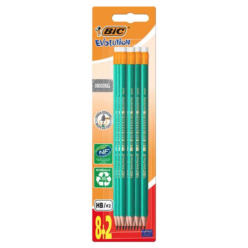 Bic potloden evolution original blister (8+2 GRATIS)