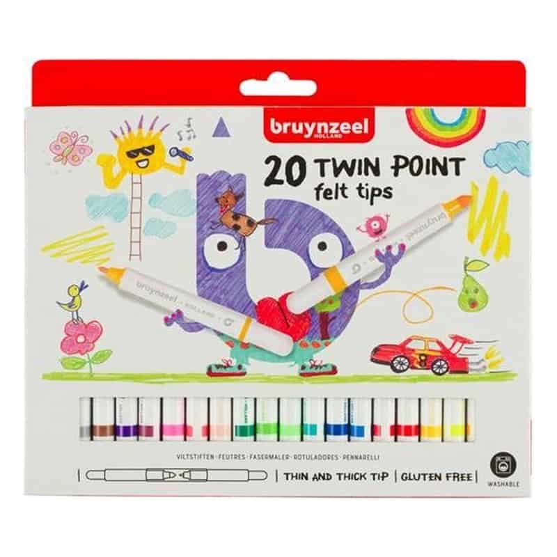 Bruynzeel Viltstiften Twin point (20 stuks)