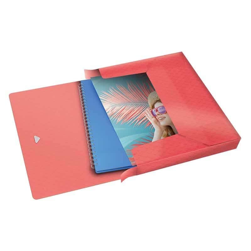 Esselte Documentenbox PP 25mm (A4) koraalkleur - Afbeelding 2