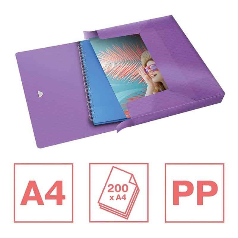 Esselte Documentenbox PP 25mm (A4) lavendelkleur - Afbeelding 3