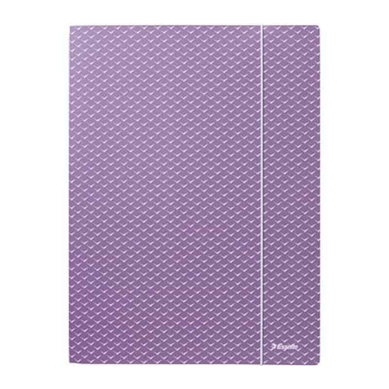 Esselte 3-klepsmap karton (A4) lavendelkleur