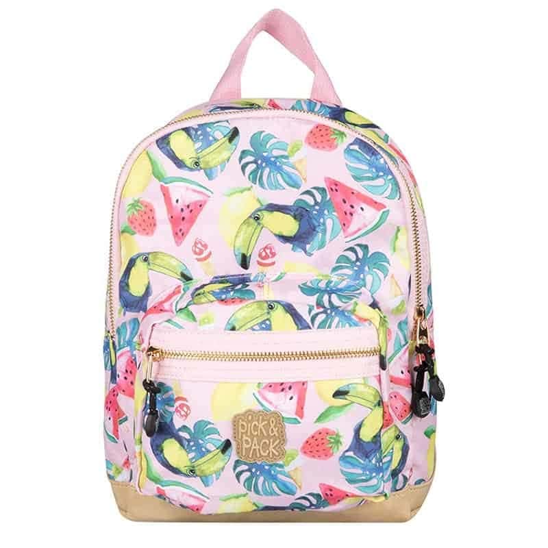 Rugzak Tropical Fruit (22x31x11cm) Soft pink