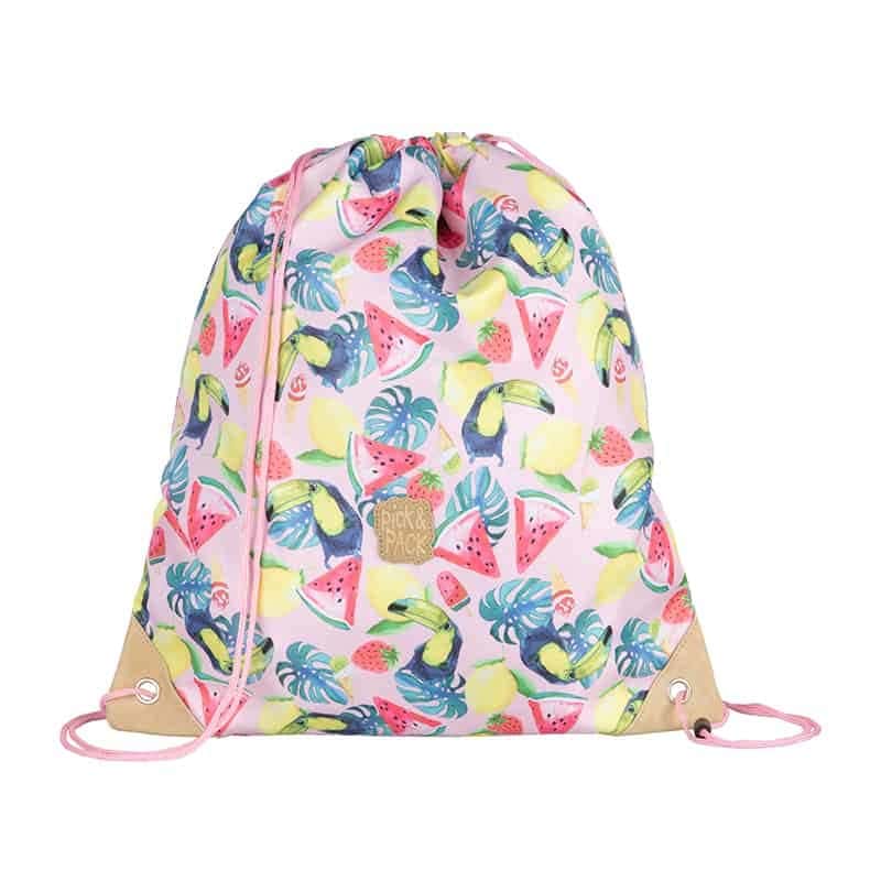 Pick & Pack Gymzak Tropical Fruit (38x45cm) Soft pink