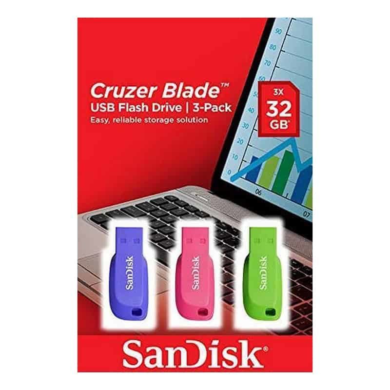 Sandisk USB Cruzer Blade (32Gb) 3-pack