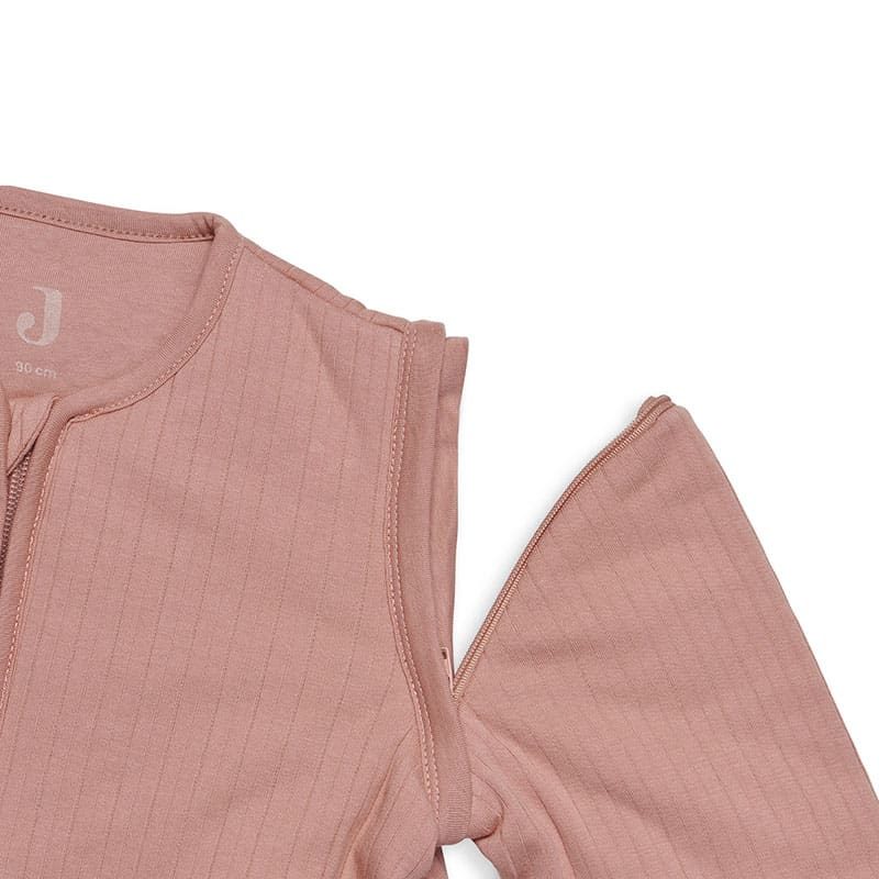 Jollein Slaapzak (90cm) met afritsbare mouwen - basic stripe rosewood - Afbeelding 2