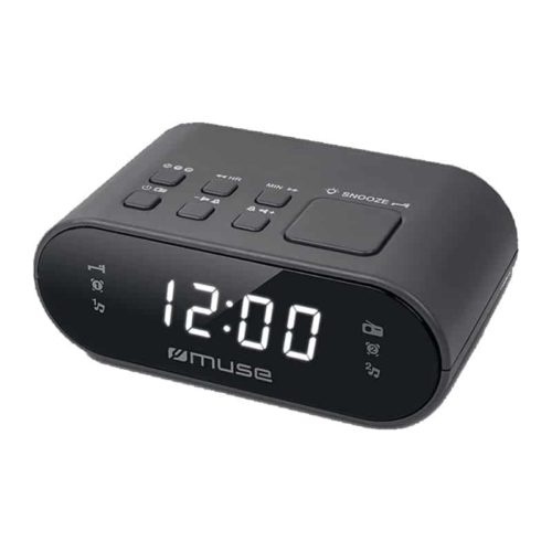 Muse Compacte klokradio FM zwart