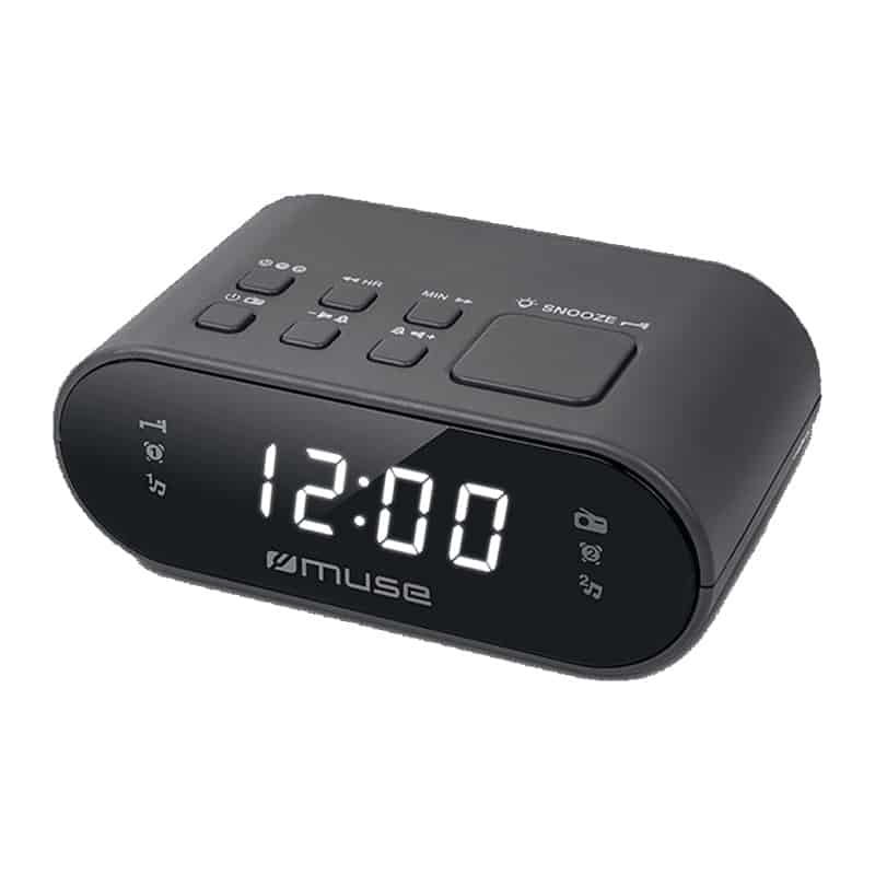 Muse Compacte klokradio FM zwart