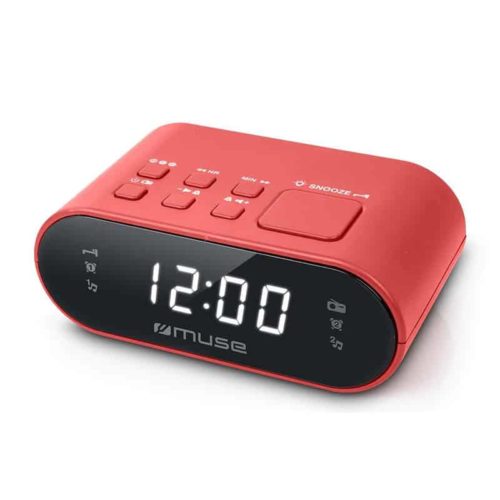 Muse Compacte klokradio FM rood