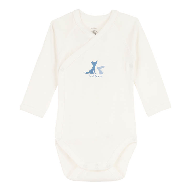 Petit Bateau Body lange mouw cc (2 stuks) blauw - Afbeelding 2