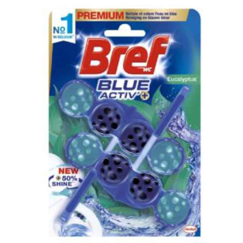 Bref WC Bleu Activ Eucalyptus Geruit Blok 2 x 50gr