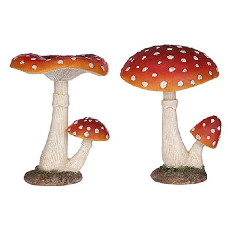 Paddestoel Oranje Rood (12cm)