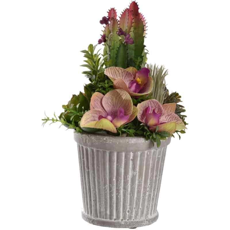 Bloemstuk met Cactus Mauve (23cm)