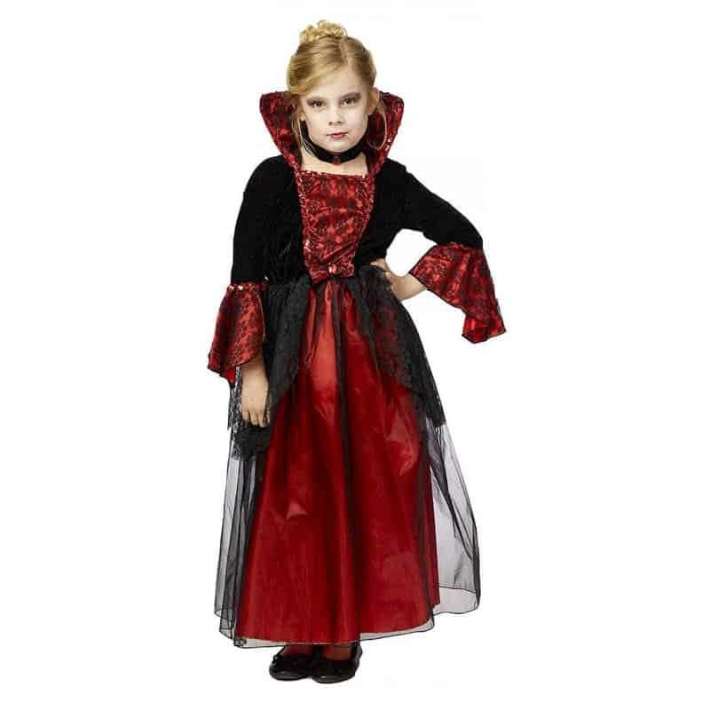 Kostuum Prinses Rood / Zwart
