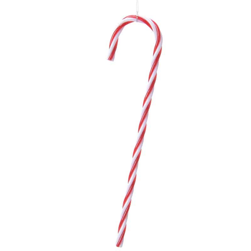 Snoepstok plastiek (15cm) rood/wit - 4 stuks