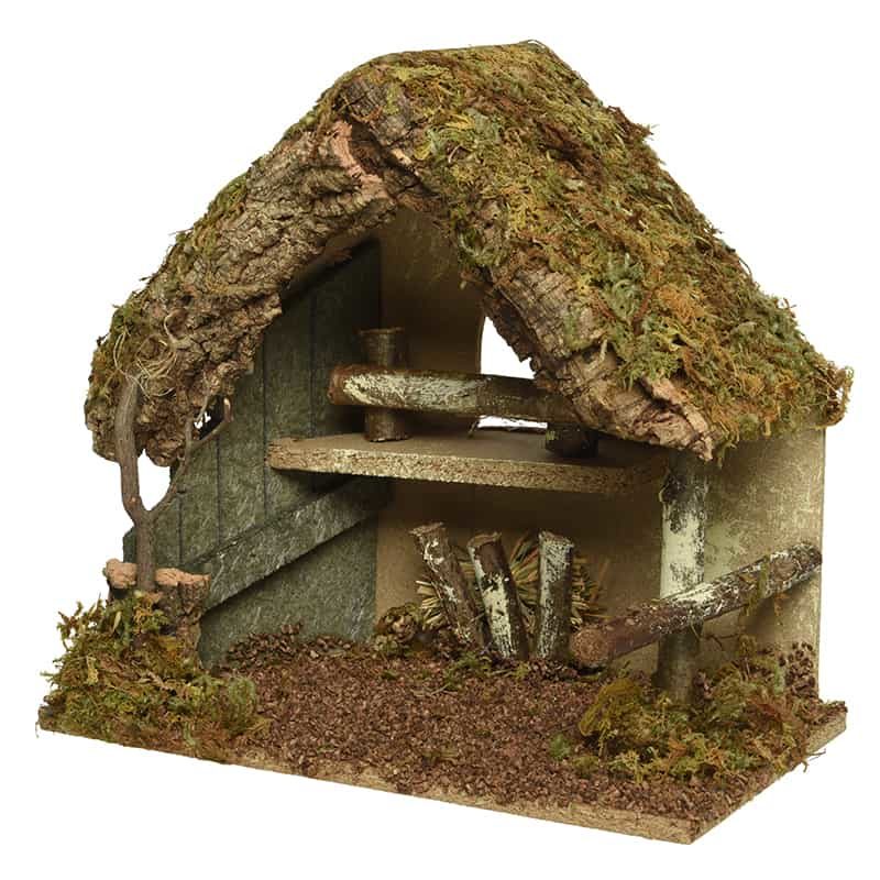 Kerstkribbe groen/bruin