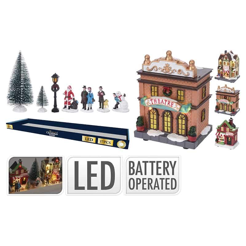 Kersttafereel dorp LED
