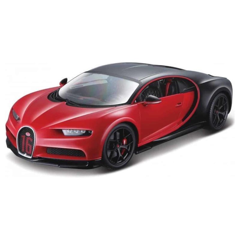 Burago Bugatti Chiron sport rood/zwart 1:18