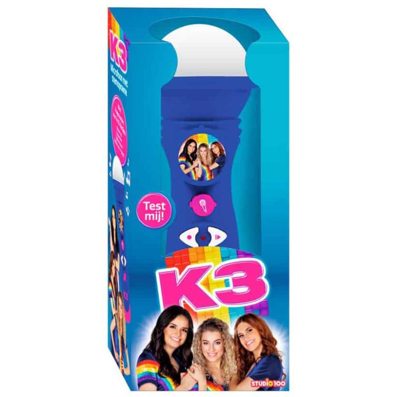 K3 microfoon met stemopname - Regenboog