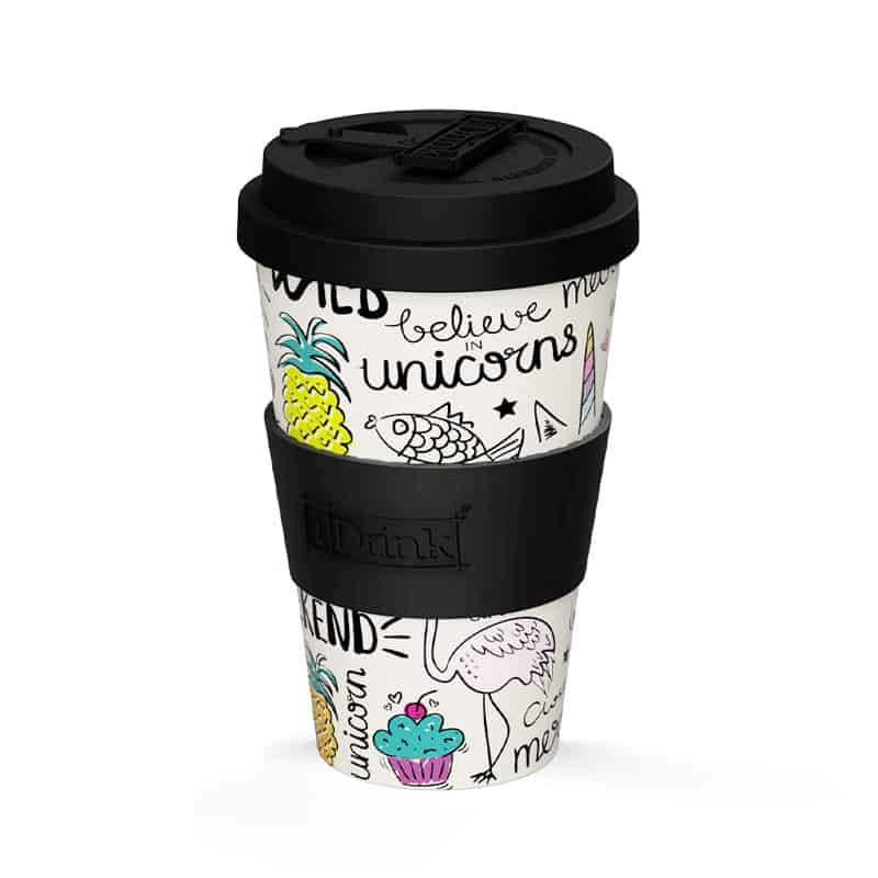 Rpet cup 435ml unicorn