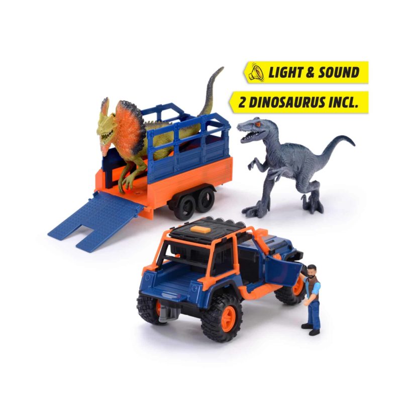 Dickie Dino Commander Jeep + Trailer - Afbeelding 4