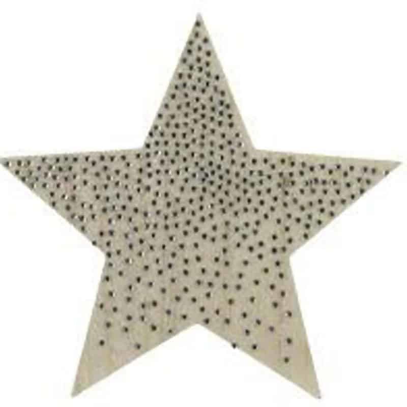 Ster strass natuur (13cm) hout