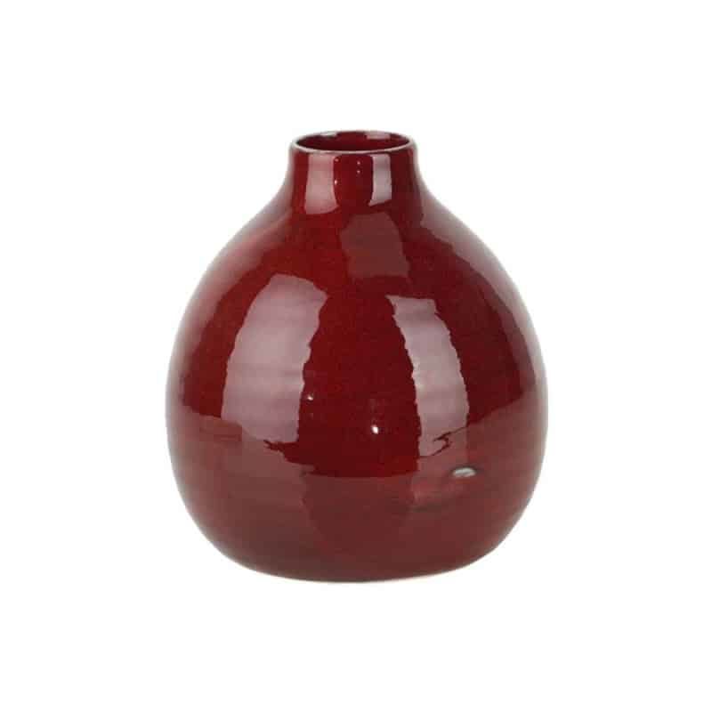 Vaas ballon glanzing rood rond aardewerk - Afbeelding 2
