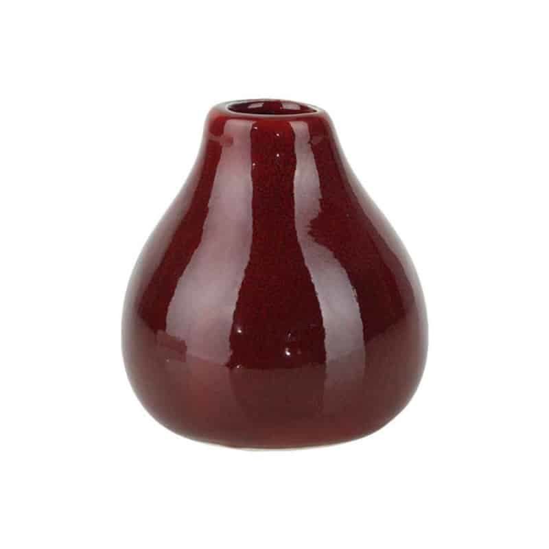 Vaas ballon glanzing rood rond aardewerk