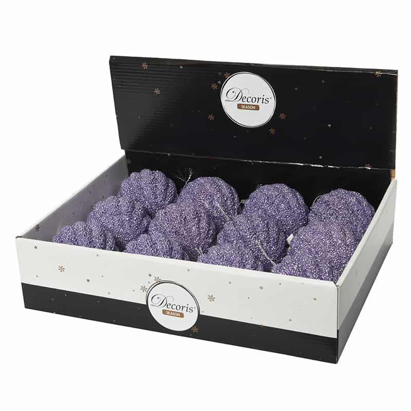 Foam kerstbal glitter lila - Afbeelding 2