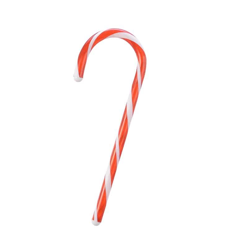 Snoepstok plastiek 33cm rood/wit