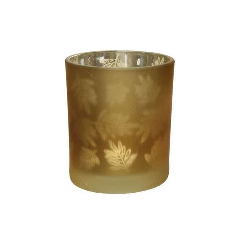 Theelichthouder glas (3 ass: silver, goud, bruin) - Afbeelding 3