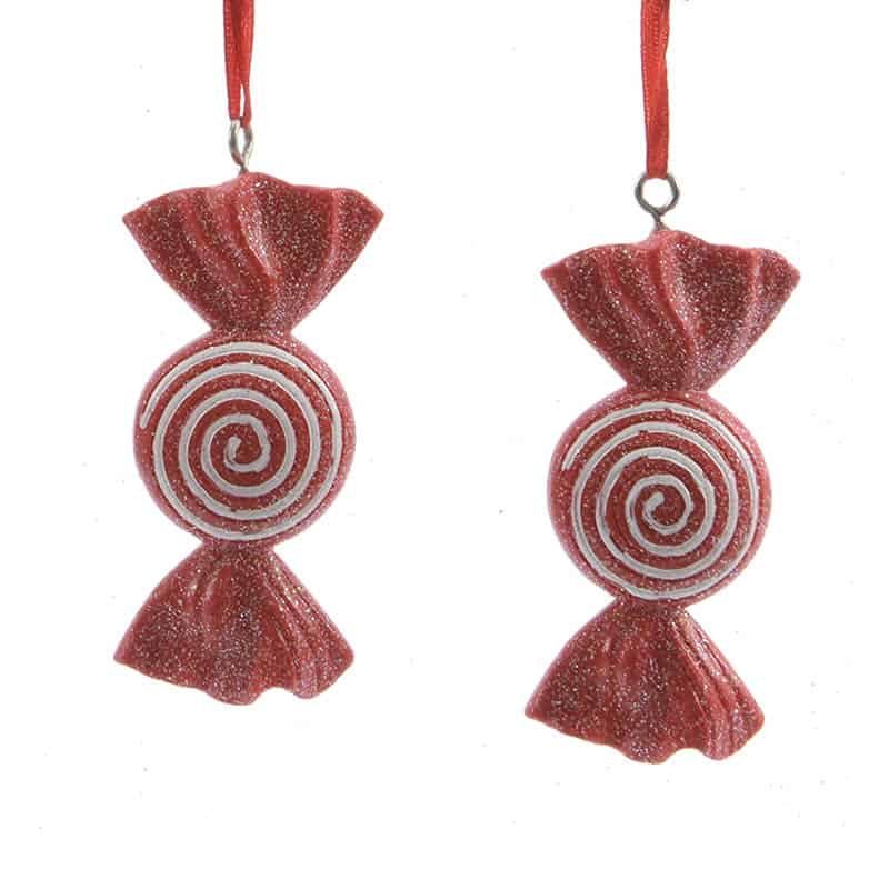 Snoep emaille (4 ass.) rood/wit - 2 stuks