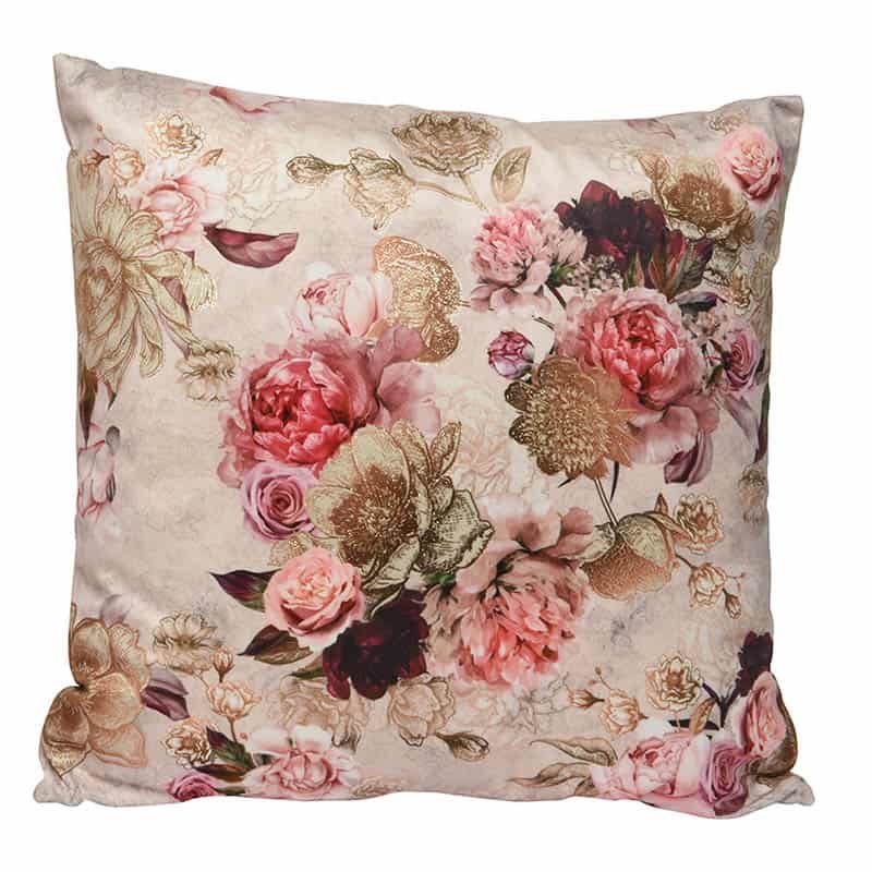 Kussen fluweel square print rose-gold ass. - Afbeelding 2