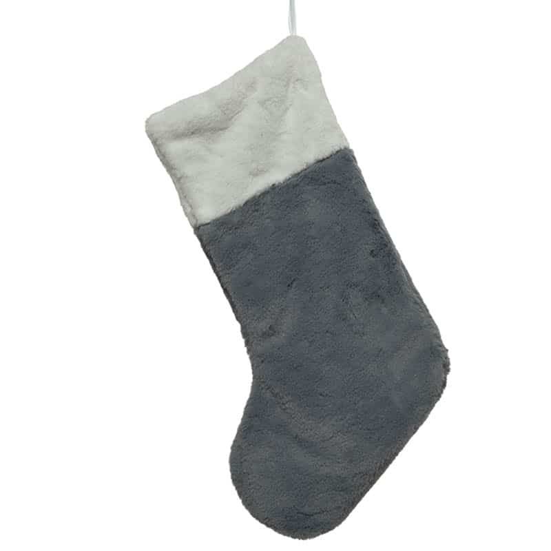 Kerstsok 3 ass.: camel, blauw, offwhite - Afbeelding 3
