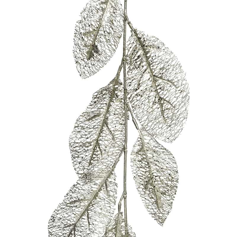 Slinger met bladeren 190cm champagne