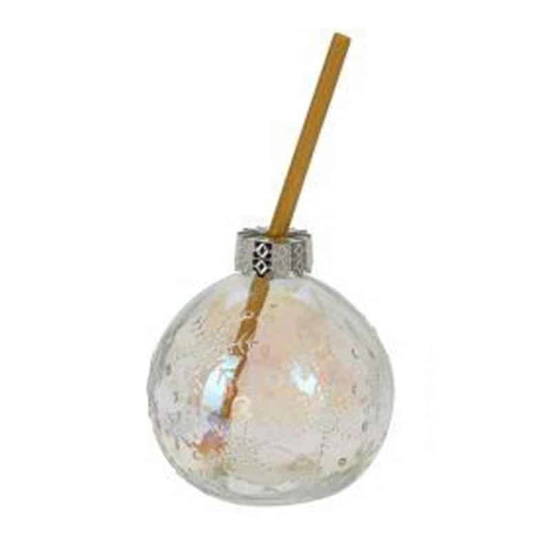 Drinkglas kerstbal (3 ass.)