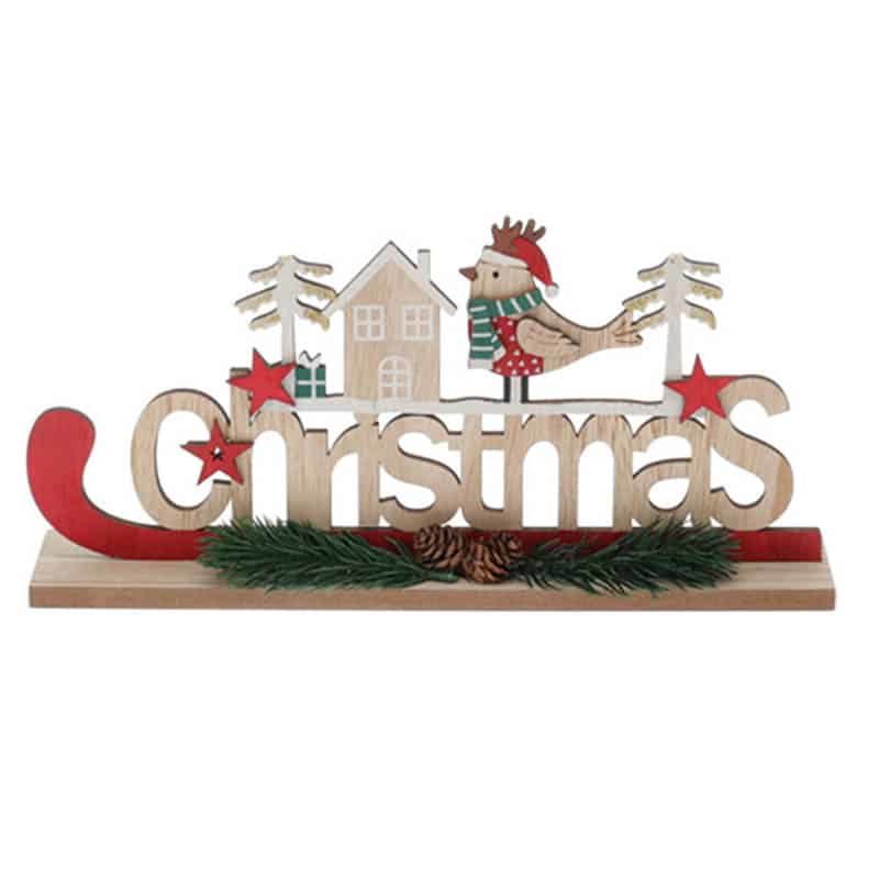 Kersttafereel met tekst