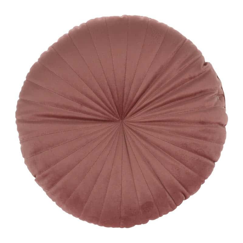 Kussen rond velvet 2ass.pink/beige - Afbeelding 2