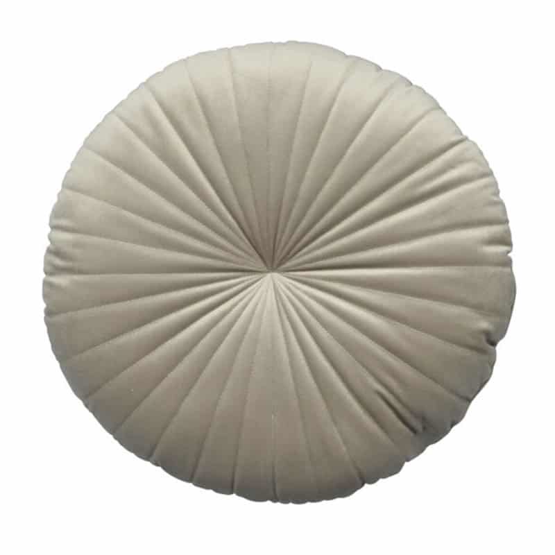 Kussen rond velvet 2ass.pink/beige