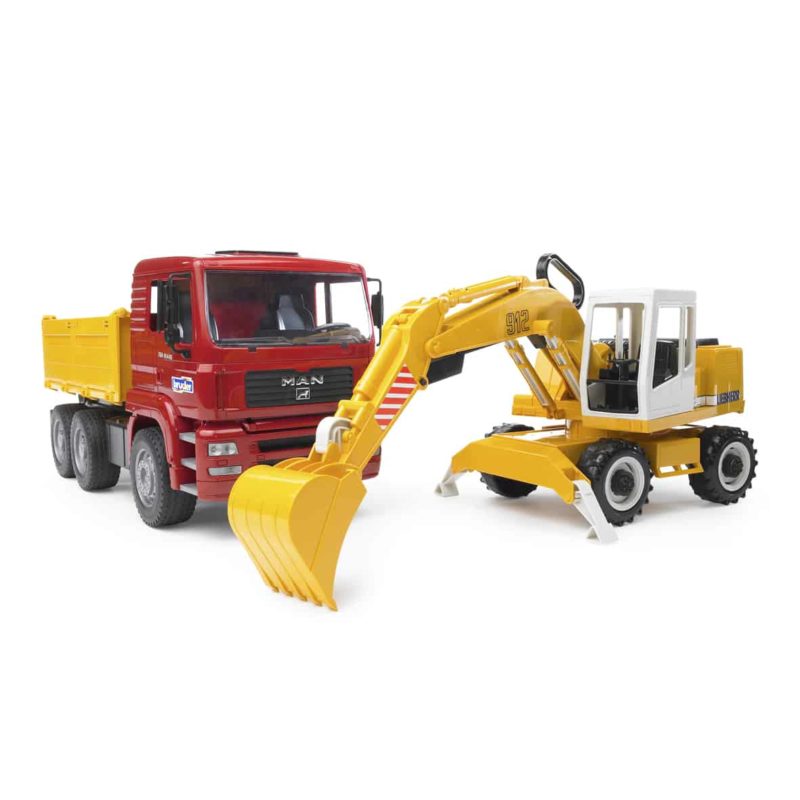 Bruder kiepwagen & graafmachine Man TGA - Afbeelding 2