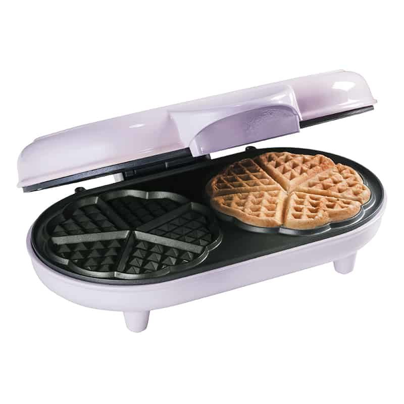 Wafelijzer duo voor 10 hartjes 700W roze - Afbeelding 3