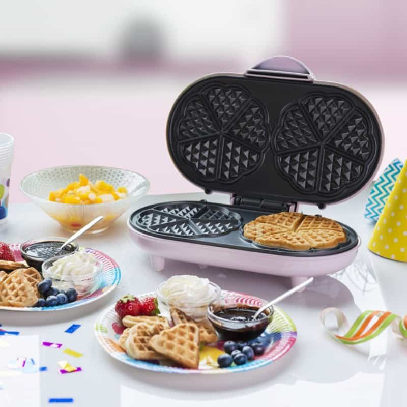 Wafelijzer duo voor 10 hartjes 700W roze - Afbeelding 5