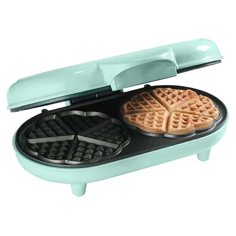 Wafelijzer duo voor 10 hartjes 700W mint - Afbeelding 4