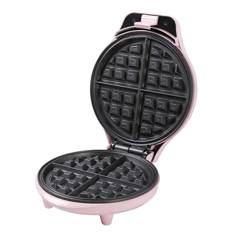 Wafelijzer ronde brusselse wafel roze 700W - Afbeelding 2