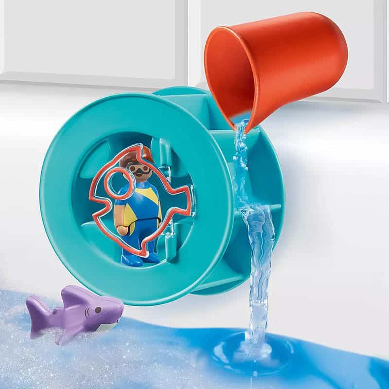 Playmobil 1.2.3 Aqua: Waterwervelrad met babyhaai (70636) - Afbeelding 2