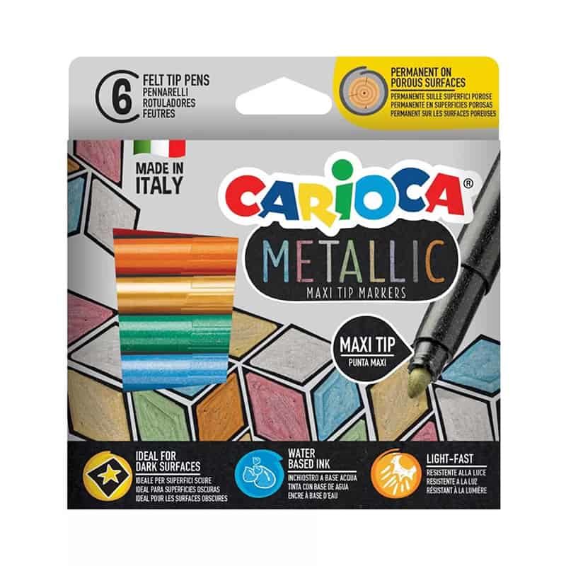 Carioca Maxi Markers (6 stuks) Metallic