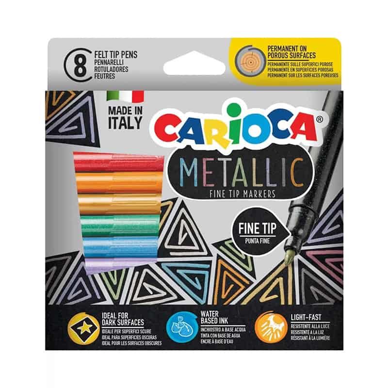 Carioca Fine Markers (8 stuks) Metallic